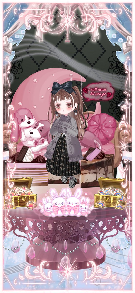 久々にシュクルのアイテムを使ったコーデ🎶
 #ペアリウム  #着せ替え