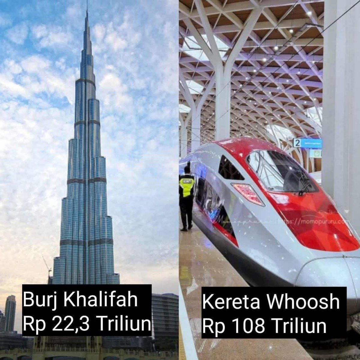 Bisa buat gedung burj khalifah 5 biji..