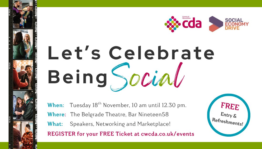 Cov & Warks CDA (@cw_cda) on Twitter photo #socialeconomy #sed25 #Coventry #Warwickshire
Join Coventry & Warwickshire CDA for a FREE celebration of our region’s vibrant social enterprise sector, part of this year’s Social Economy Drive Week! #socialeconomy #sed25 #Coventry #Warwickshire
Join Coventry & Warwickshire CDA for a FREE celebration of our region’s vibrant social enterprise sector, part of this year’s Social Economy Drive Week!