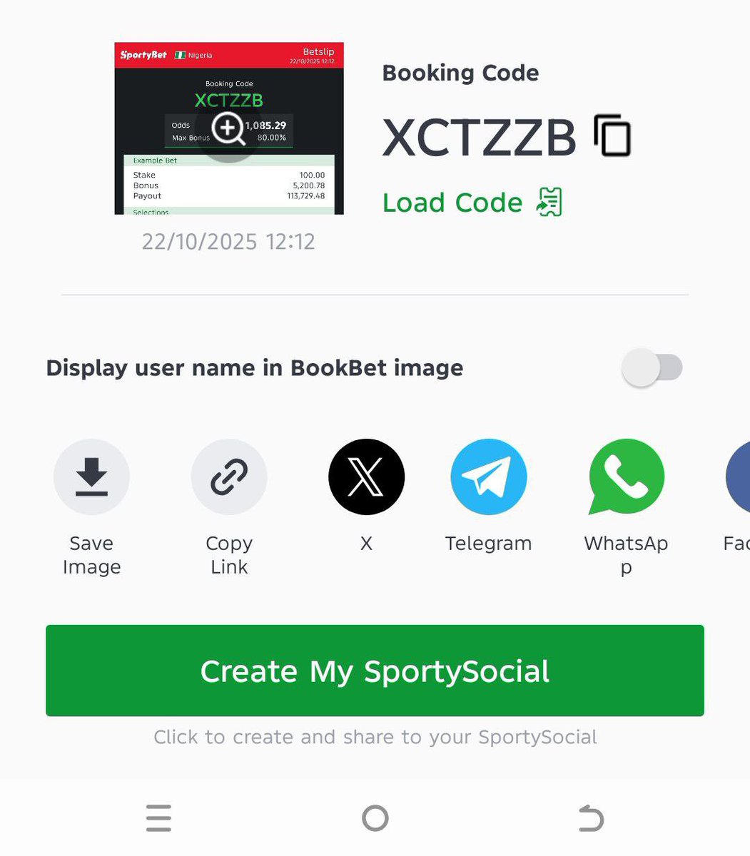 BET OF THE DAY ON SPORTYBET

XCTZZB👉🏻 1K ODDS
HL1U84 👉🏻 100 ODDS
YN9ARV 👉🏻 20 ODDS

Telegram Channel👇

t.me/+zDrY4JuGv-NkZ……

t.me/+zDrY4JuGv-NkZ……