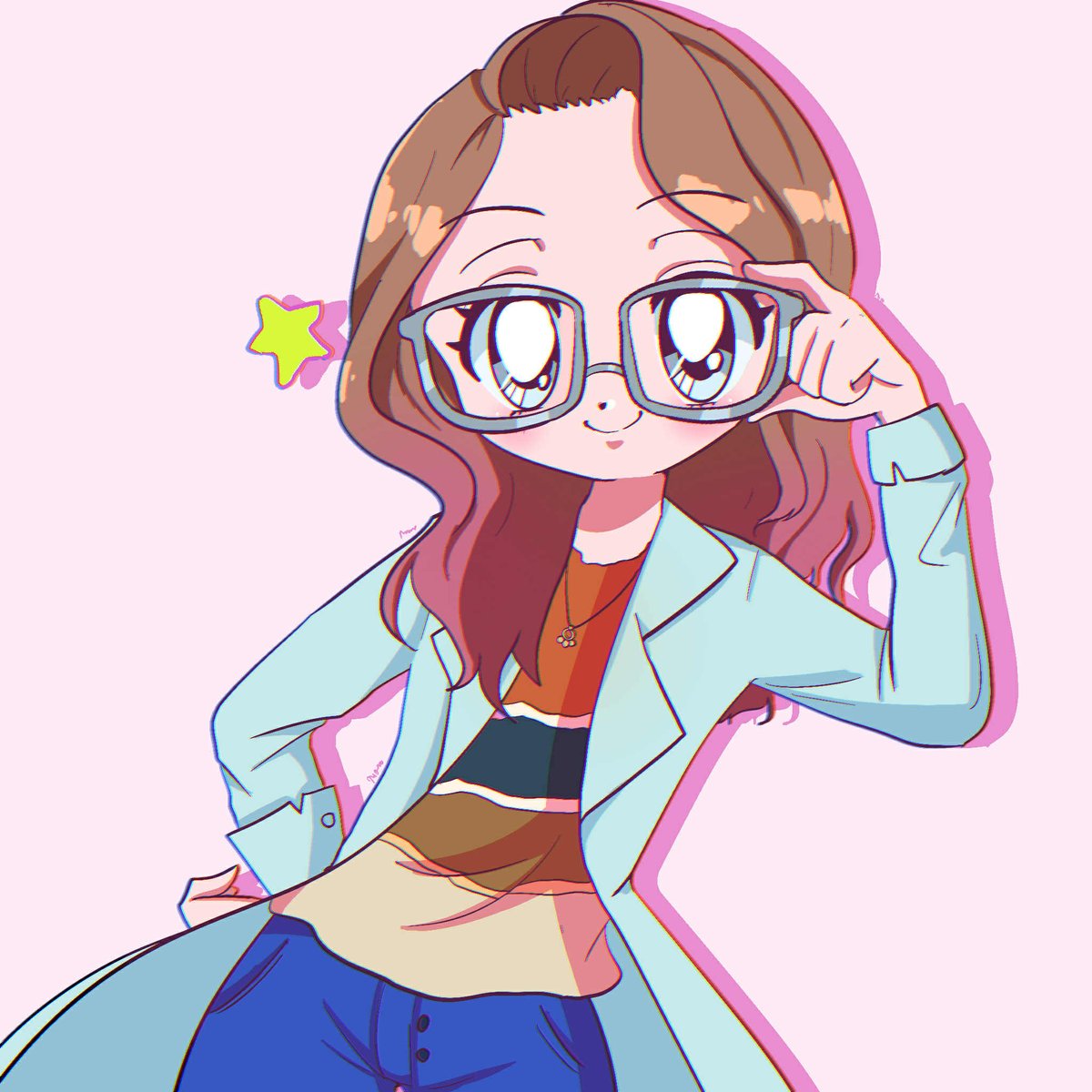 A cutie >< 🌸 finished 90s Cute style SKEB! #VGenComm #Vgen #art #artist