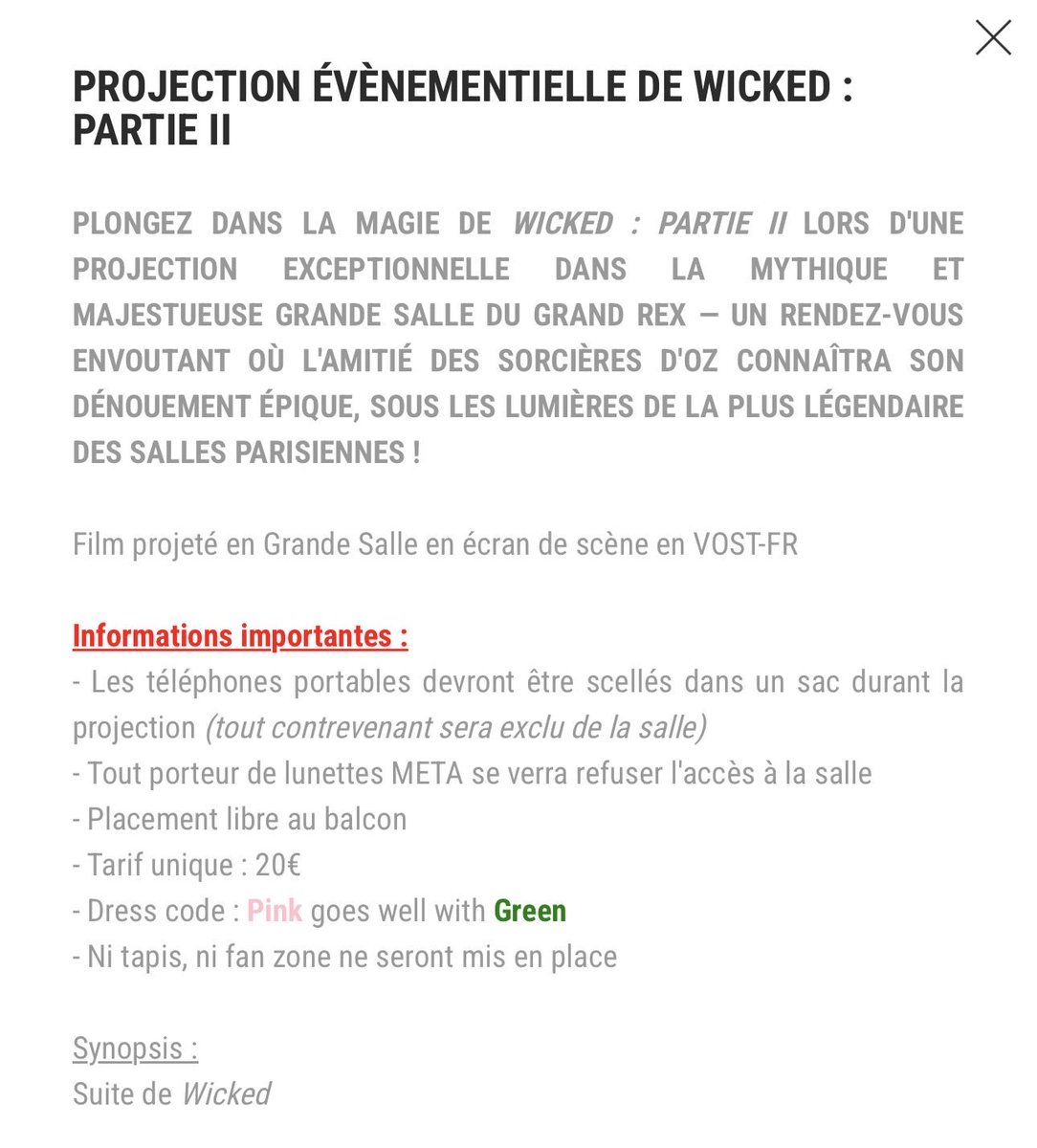 GrandeTourFR's tweet photo. #INFO Le prix de l’AVP au Grand Rex est de 20€, il n’y aura pas de tapis rouge ni de fan zone et les téléphones seront scellés lors de la séance ! https://t.co/7fd8TjbBEZ