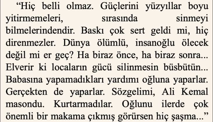 passace's tweet image. Kemal Tahir de Kurt Kanunu'nda, Kara Kemal'in ağzından şu sözleri döktürüyor: