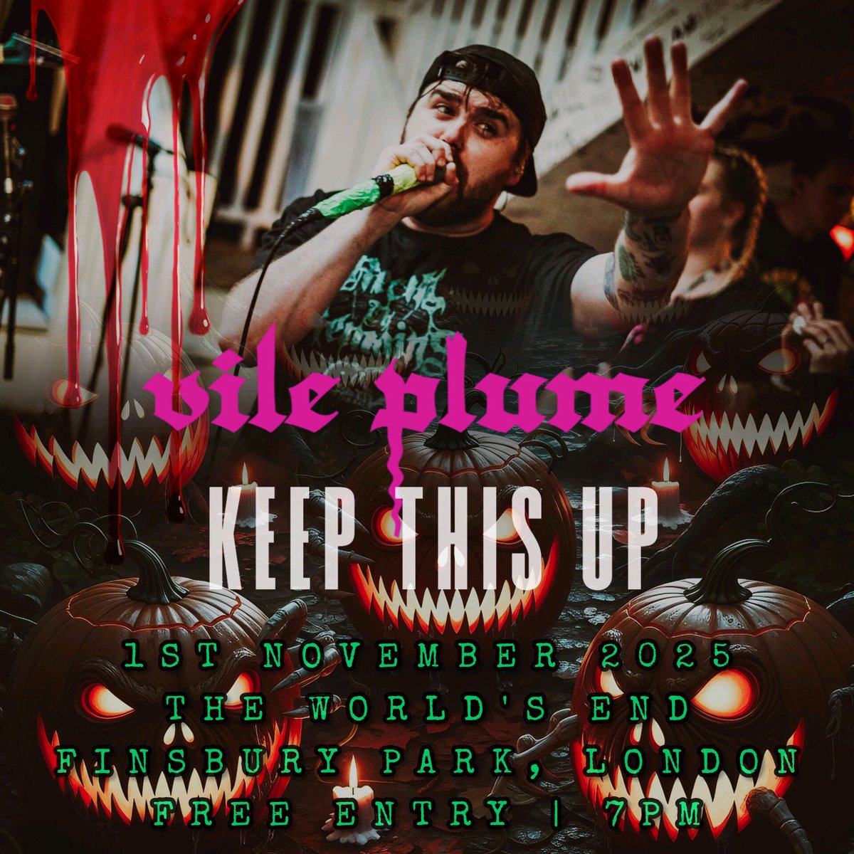 NEXT UP - HALLOWEEN WEEKEND🎃👻

We're excited to be back in London at The World's End in Finsbury Park for a big Halloween punk party! We will be joining our friends in Vile Plume! 🤘 7pm, Free Entry and Fancy dress encouraged! We might dress up too!

Come get spooky with us 🎃