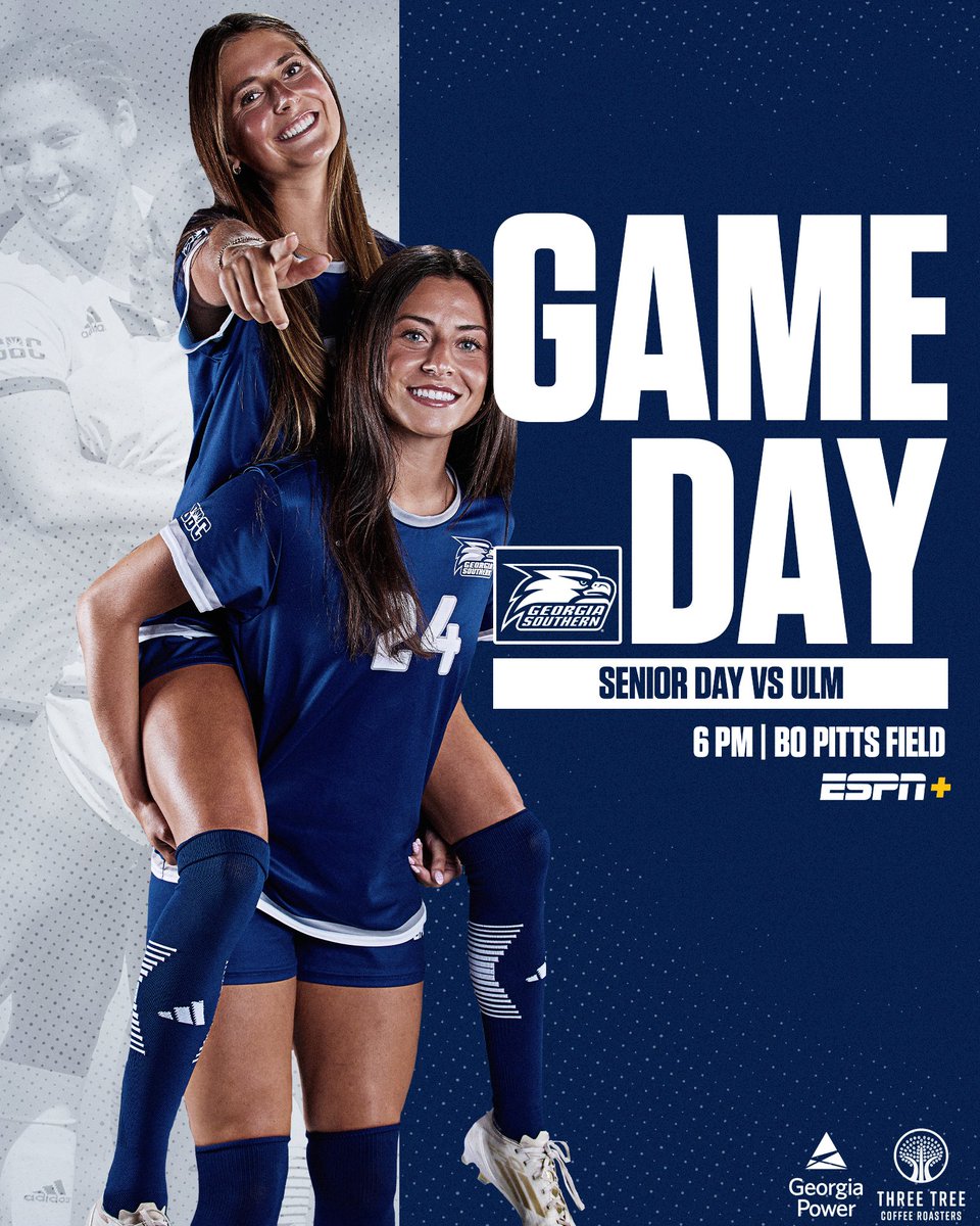 𝗙𝗢𝗥 𝗧𝗛𝗘 𝗦𝗘𝗡𝗜𝗢𝗥𝗦 🦅

🆚 ULM
⏰ 6 PM
📍 Statesboro || Bo Pitts Field
📺 GSEagles.com/WSOCStream
📊 GSEagles.com/WSOCStats

#HailSouthern