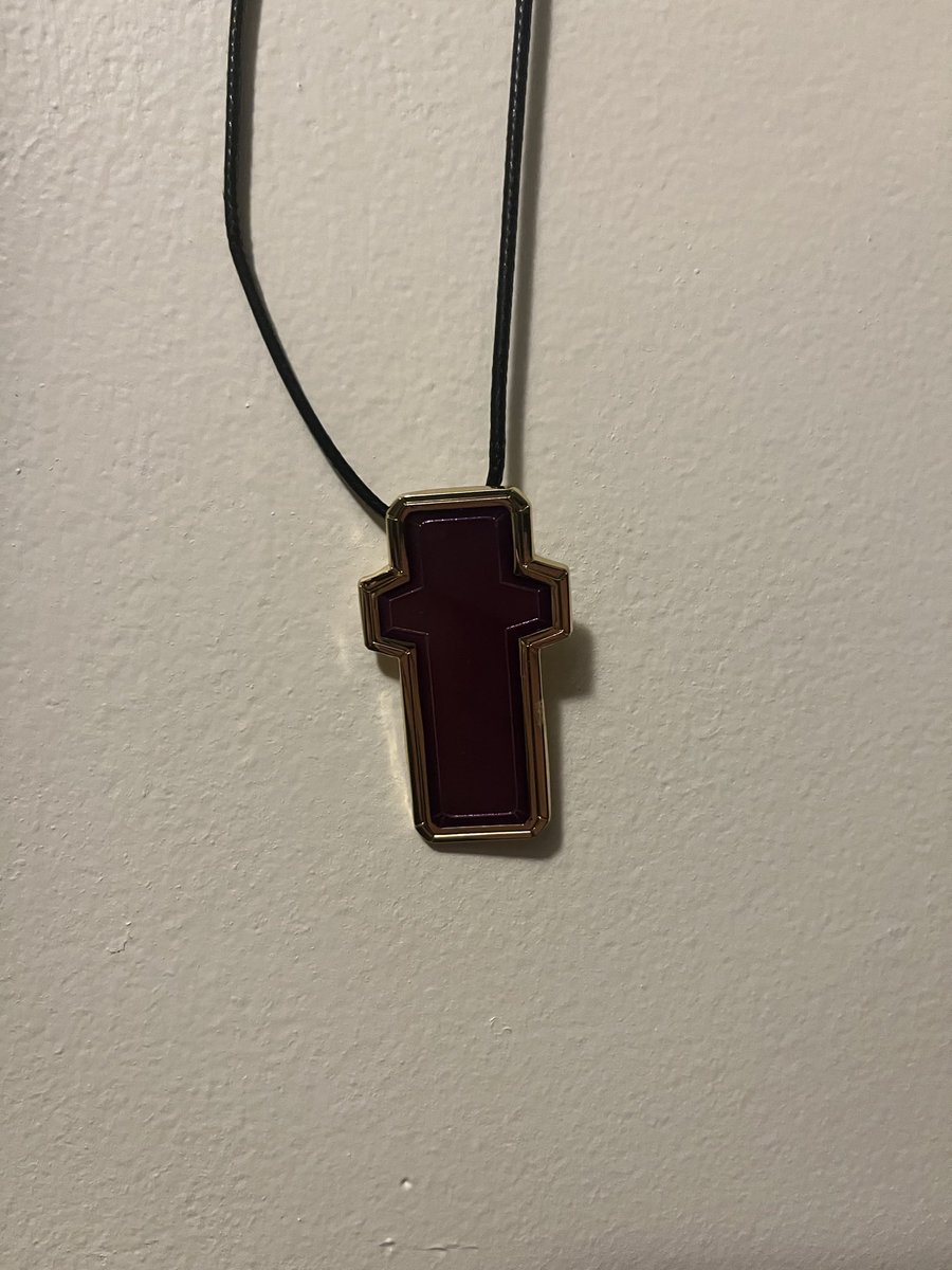 Last night I saw my grandmother and she told me she was very proud of me for wearing a cross

The cross in question 👻: