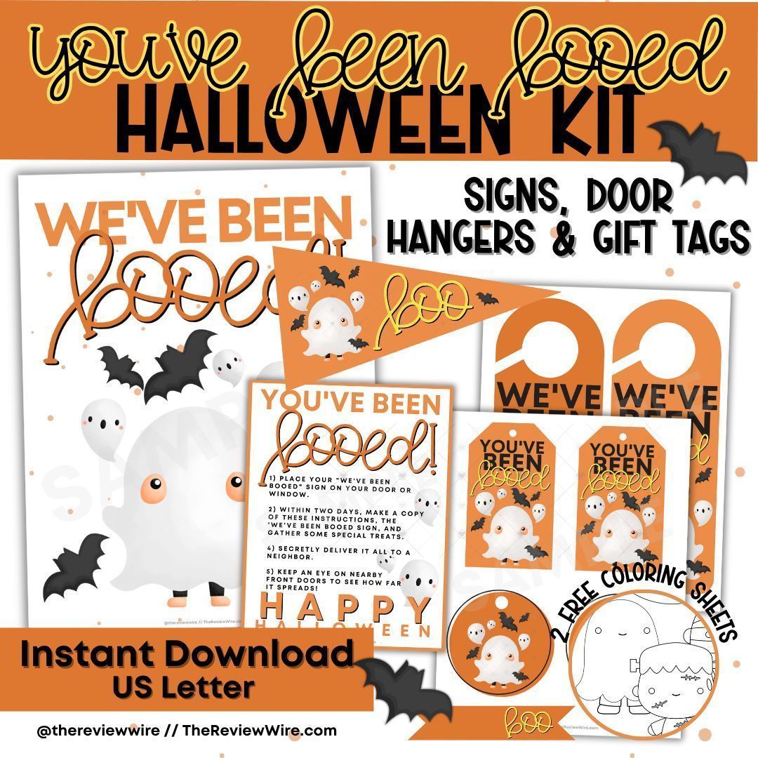 TheReviewWire's tweet image. 👻 Ready to BOO your neighbors?
Our printable You've Been Booed Kit has everything you need—signs, tags, door hangers + free coloring pages! 🧡🎃 thereviewwire.com/product/youve-…
#Halloween #printables #gifttags