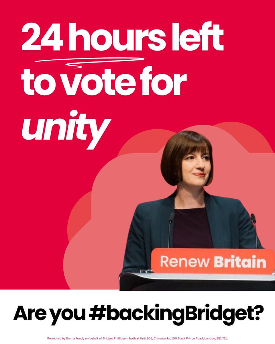 No one is going to shout about our successes if we don’t. 

And we can talk about the need for change, or we can bring it about.

As your Deputy Leader, I’ll shout about our successes not dwell on our mistakes. 

Ballots are open until 12pm Thursday (tomorrow).