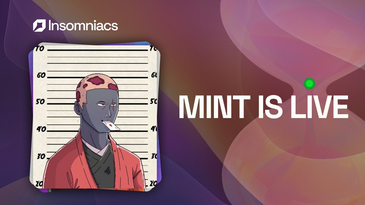🚨 MINT IS OFFICIALLY LIVE! 🚨

The wait is finally over, the Insomnaics mint is LIVE right now! 😤🔥

Go adopt one (or more) deranged Insomniacs
 opensea.io/collection/the…

Remember, all NFTs share the same pre-reveal image and your real NFT will be revealed once the mint ends.