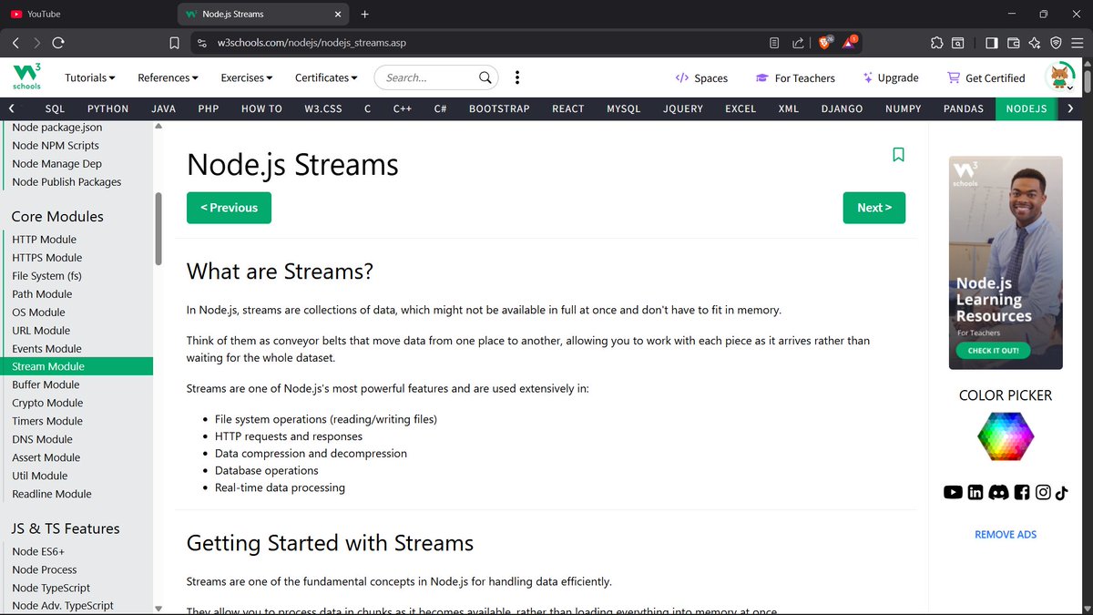 GhimireSiddanta's tweet photo. #LUD25 #LearningUtsav2025 #FestivalOfLearning

Continued with Node.js Core Modules!
Events Module – handling custom &amp; built-in events with EventEmitter
Stream Module – processing data chunks efficiently https://t.co/x0fGdo2WYv