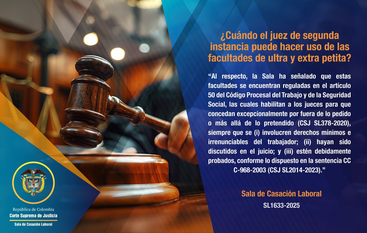 CorteSupremaJ's tweet photo. Indemnización por ineficacia del traslado de pensionados. #SalaLaboral precisó que los tribunales no pueden decidir ultra o extra petita pretensiones que no fueron pedidas por el demandante ni debatidas por las partes, y que no corresponden a un derecho mínimo e irrenunciable.🧵 https://t.co/ACpJhMoyKe