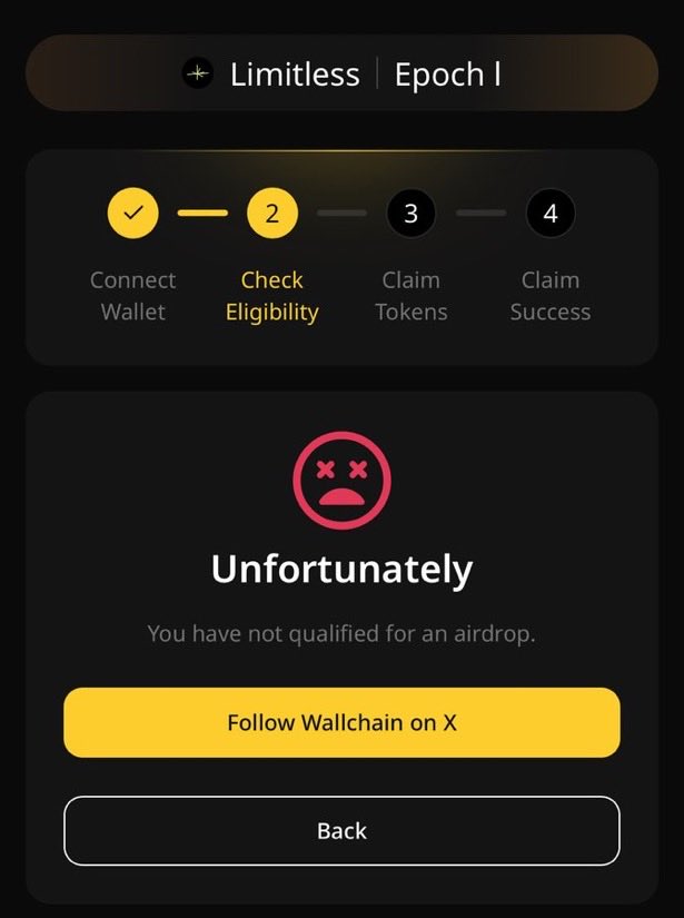 i wasn’t eligible for Limitless…

but i’ll be eligible for <a href="/idOS_network/">idOS</a>.

don’t sleep on <a href="/wallchain/">Wallchain Quacks</a> projects, the wins i’m seeing are astronomical.

remember 0.8% of supply has been allocated to wallchain quackers and snapshot is in a day.

Epoch II begins immediately after.