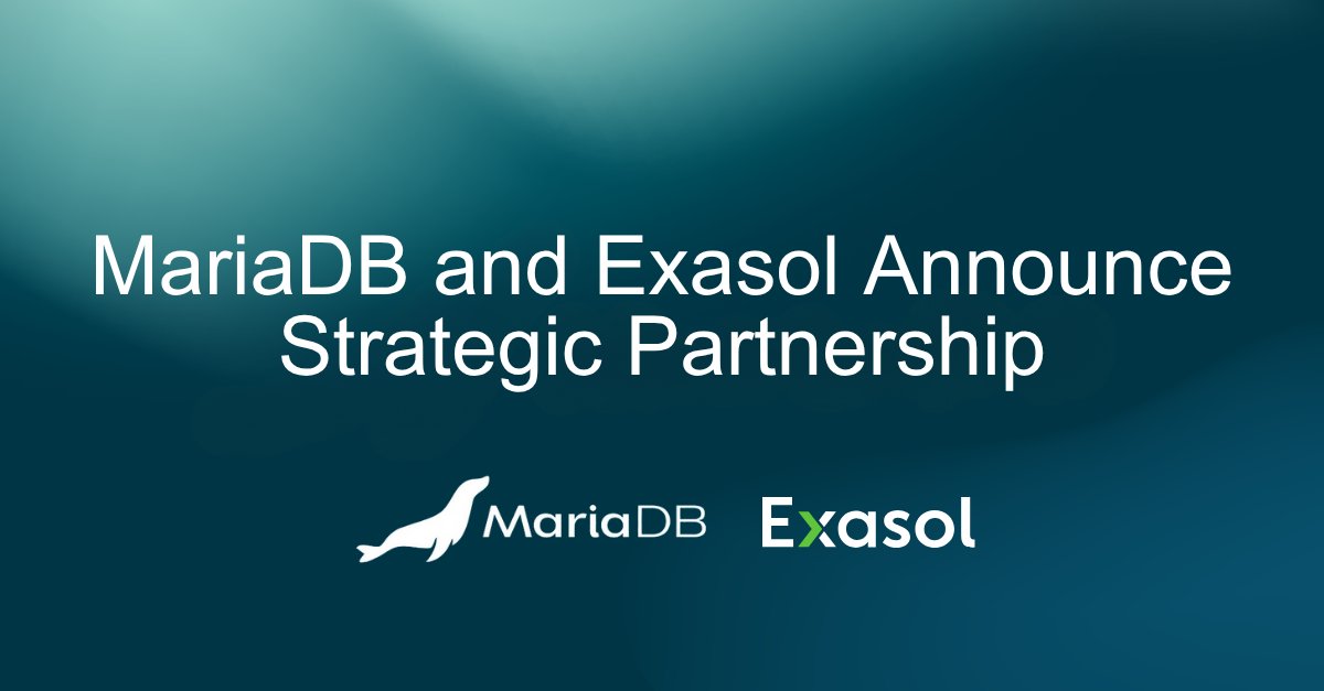 mariadb's tweet image. Introducing #MariaDB Exa 🚀
Based on a strategic partnership with #Exasol, MariaDB Exa is designed for multi-terabyte, complex analytics on operational data at speeds well over 1,000 times faster than traditional OLTP engines.
MariaDB Exa is available immediately as an add-on…