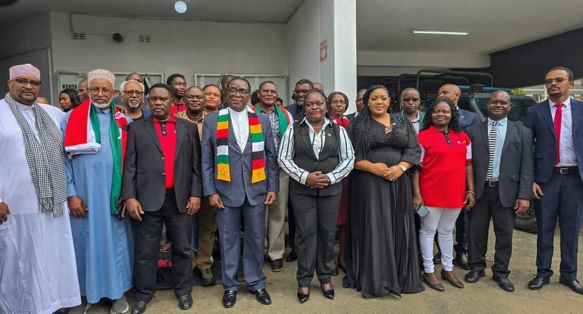 It was a profound honour to host H.E Dr. <a href="/edmnangagwa/">President of Zimbabwe</a>, President of the Republic of Zimbabwe, today at the Kenyan Embassy in Harare.

H.E President Dr. Mnangagwa visited to personally condole with Kenyans following the demise of Kenya’s former Prime Minister and opposition leader