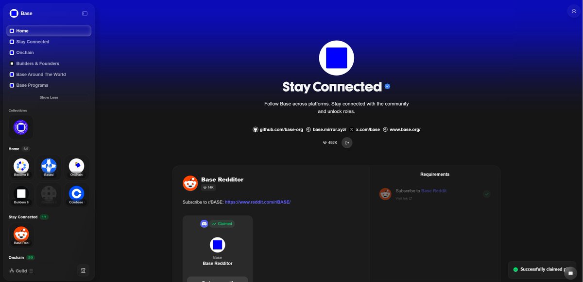 Guild mới Update lại <a href="/base/">Base</a> 
Anh em cày base vào kết nối rồi claim lại role sau đó vào discord check thêm lần nữa nhé .
Link : era.guild.xyz/base/home
#Base
