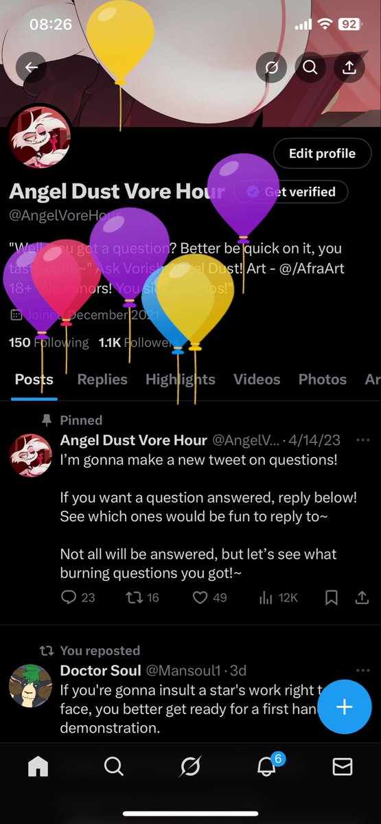 AngelVoreHour's tweet photo. Seems the balloons have reappeared again, heh https://t.co/V8I2octk1S