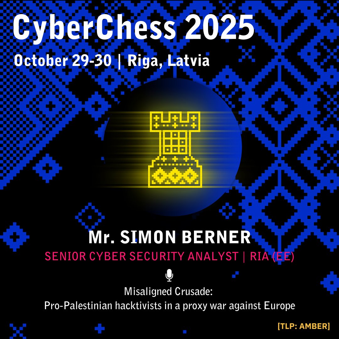 certlv's tweet image. Kas notiek, kad uzticība kļūst par mērķi?
29. oktobrī konferences #CyberChess2025 tematiskajā blokā “Apdraudējumu attīstība un to ietekme uz uzticamību” – reāli piemēri, kā haktīvisti, botneti un mākslīgais intelekts maina digitālo drošību.

📅 Programma: cyberchess.lv