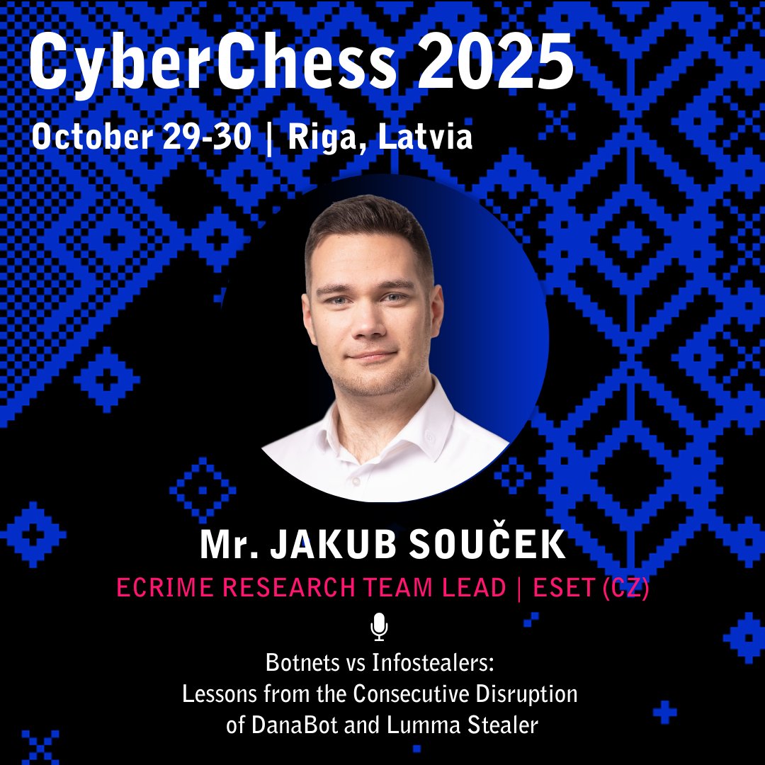 certlv's tweet image. Kas notiek, kad uzticība kļūst par mērķi?
29. oktobrī konferences #CyberChess2025 tematiskajā blokā “Apdraudējumu attīstība un to ietekme uz uzticamību” – reāli piemēri, kā haktīvisti, botneti un mākslīgais intelekts maina digitālo drošību.

📅 Programma: cyberchess.lv