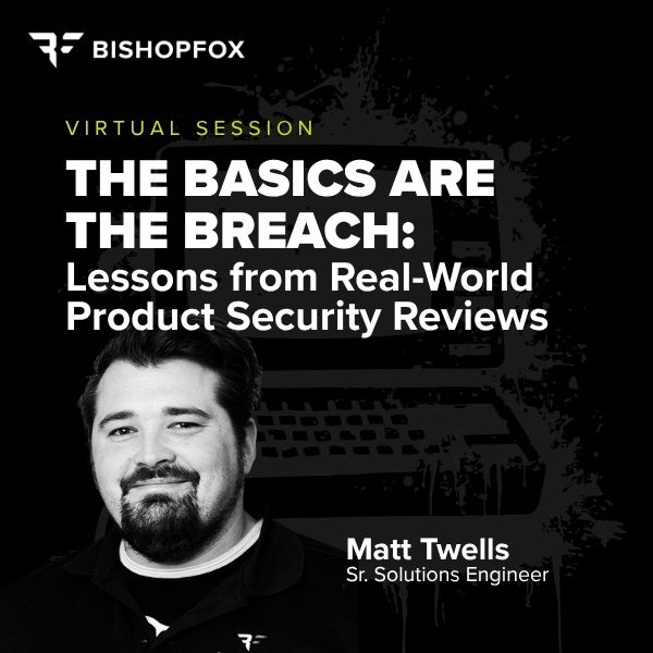 bishopfox's tweet image. Attackers don’t need new exploits if they can just keep using the same old ones.
Join Senior Solutions Engineer Matthew Twells on Oct 28 for "The Basics are the Breach" to learn what two years of product security testing revealed about recurring vulnerabilities and how to stop…