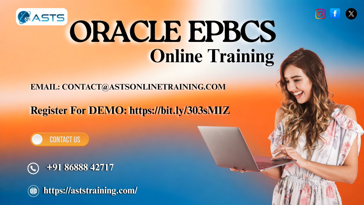 AstsTraining's tweet image. 𝐑𝐞𝐠𝐢𝐬𝐭𝐞𝐫 𝐟𝐨𝐫 𝐃𝐞𝐦𝐨 𝐨𝐧 𝐎𝐑𝐀𝐂𝐋𝐄 𝐄𝐏𝐁𝐂𝐒: bit.ly/303sMIZ
𝐊𝐧𝐨𝐰 𝐌𝐨𝐫𝐞: aststraining.com/courses/epbcs-…
#EPBCSOracle #EPBCSCertification #EPBCSOnlineTraining #OracleEPBCSTraining #PBCSandEPBCSTraining #EPBCSTraining #AstsTraining #DemoonEPBCS #india #uk