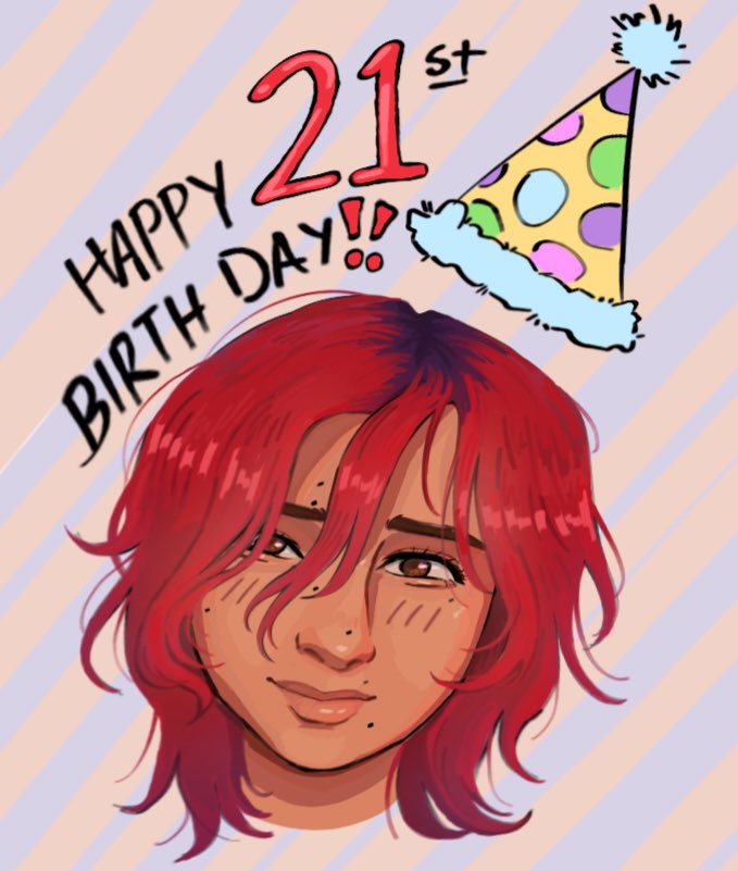 _clemx3's tweet photo. happy birthday to me!! (art by the lovely @plutosbackagain ) https://t.co/WgMMHr5Kpk