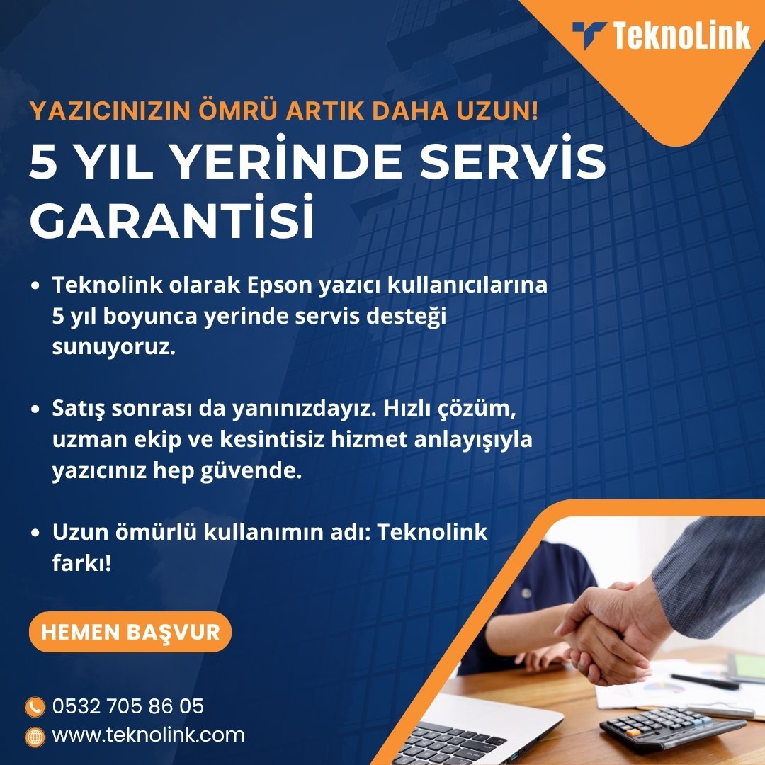 Teknolinktr's tweet image. Satın aldığınız her cihaz, 5 yıl boyunca yerinde servis güvencesiyle korunur.
Uzman teknisyenlerimiz, Türkiye’nin her noktasında hızlı ve güvenilir destek sağlar.
Teknolink farkıyla yazıcınız hep ilk günkü performansında!

#Teknolink #5YılGaranti #YerindeServis  #BaskıÇözümleri