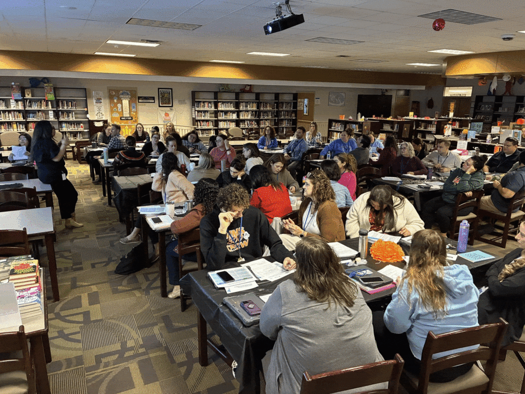 Staff PD brings us together with a shared vision &amp; common goals! Co-Teaching, Lesson Design, &amp; training are key steps on our roadmap to empower all students. #D83Shines ✨