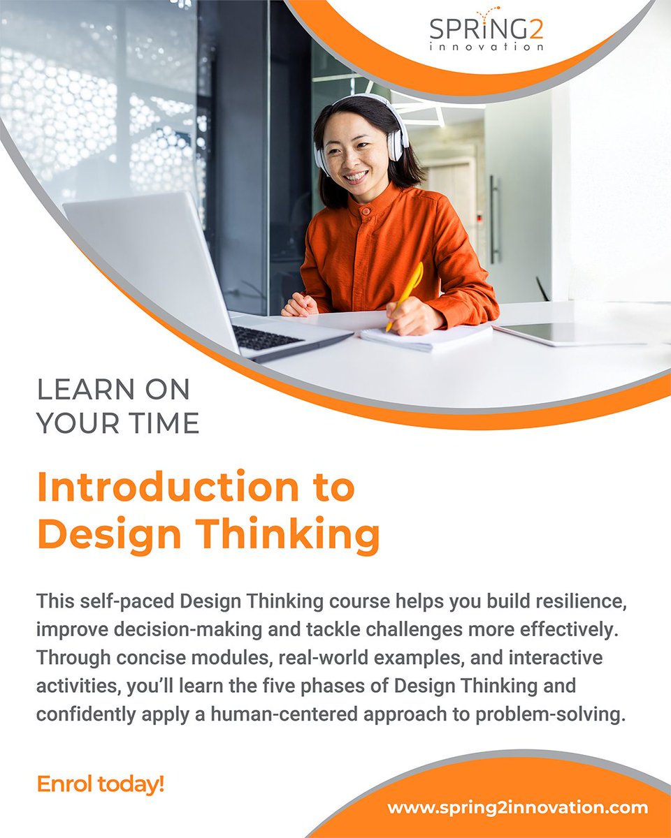 Spring2Inno's tweet image. ⏱️ Solve problems smarter, faster and on your schedule with our self-paced Design Thinking course.
Available in English and French. Register today!
zurl.co/7ABJF
#Spring2Innovation #SelfPacedLearning #ProfessionalGrowth