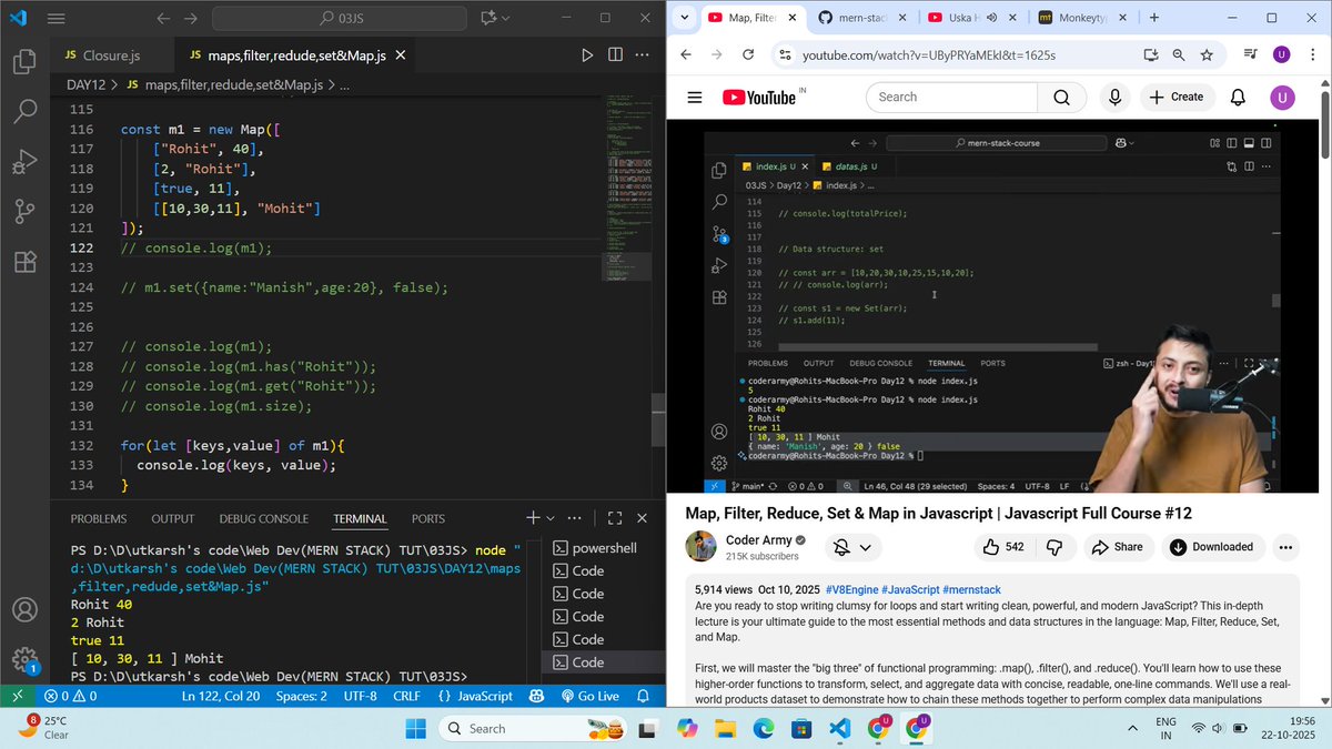 UtkarshVer28662's tweet image. DAY27:(of web dev with@rohit_negi9sir){
console.log(done.(Map, Filter, Reduce, Set & Map));
};
#100daysofcodingchallenge #coderarmy