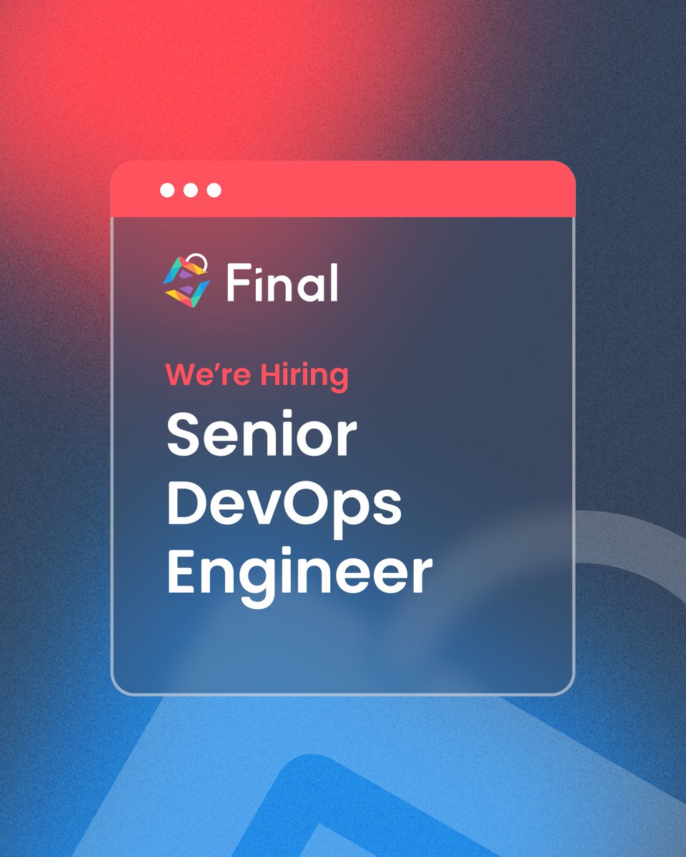 finalpos's tweet image. 💥We’re hiring: Senior DevOps Engineer💥
Do you have solid experience as a DevOps Engineer and want to take ownership of building secure, scalable cloud infrastructure at a fast-growing, VC-backed startup?
Sound like you or someone you know?
finalpos.applytojobs.ca/development+te…