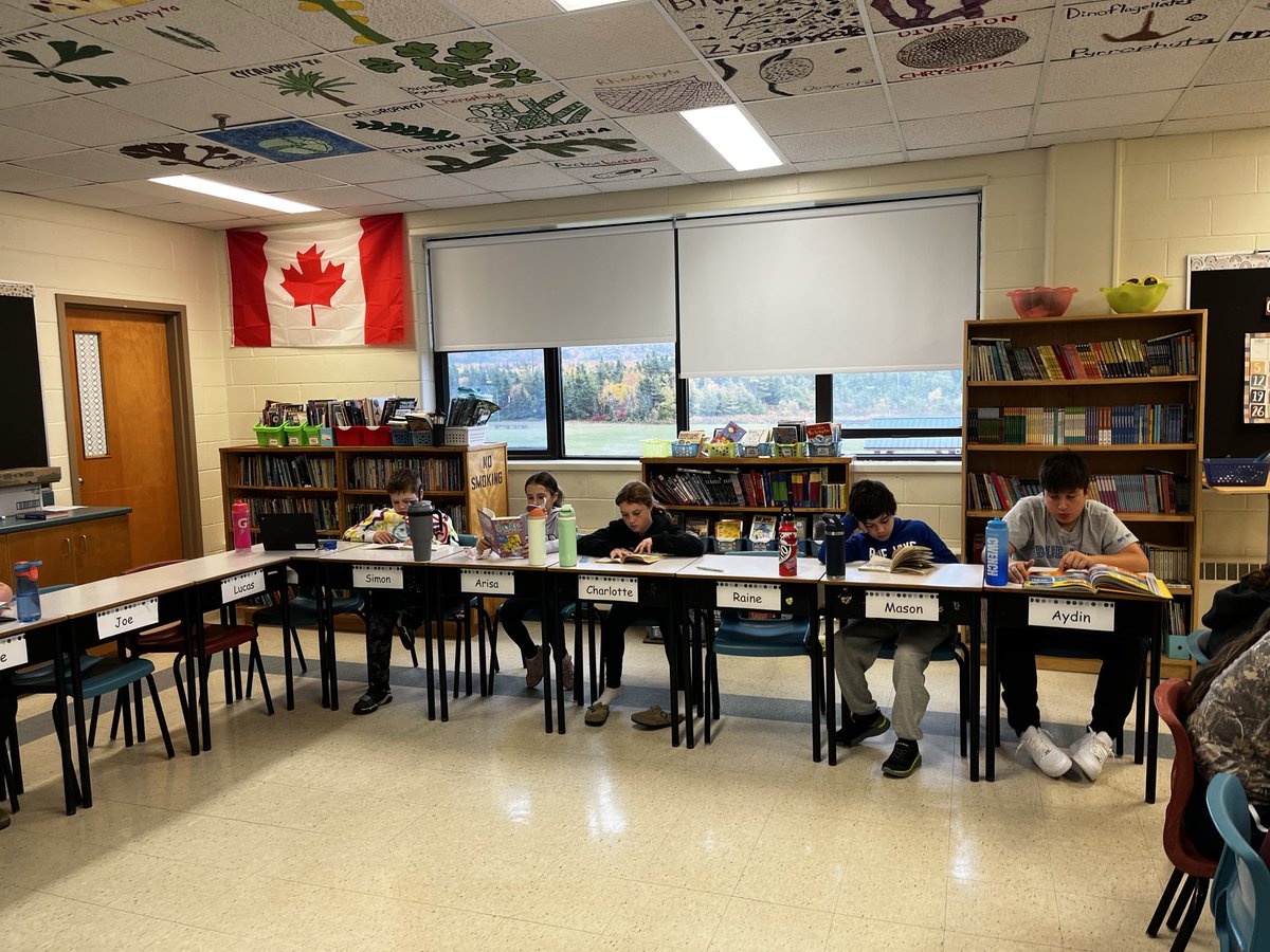 Students in Ms. Ashley’s Grade 6 class are fully focused and engaged today!

Some readers are diving into a book club, getting the chance to challenge themselves and develop their reading and writing skills, while others are enjoying some independent reading time.