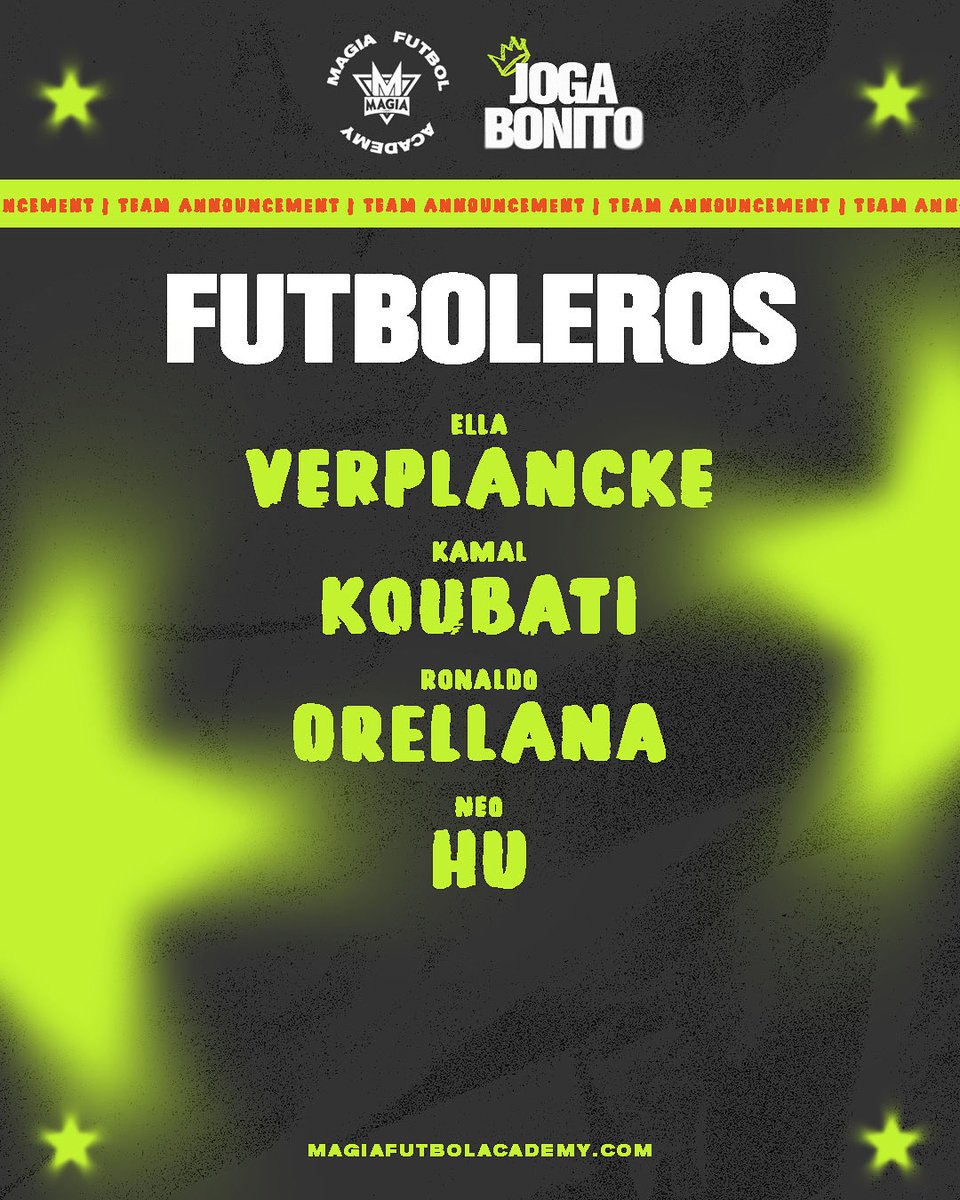 JOGA Bonito | 3 V 3 | Championship Day

Futboleros confirmed and set to compete in the Flamenco division November 16th, 2025 somewhere in Southern California!