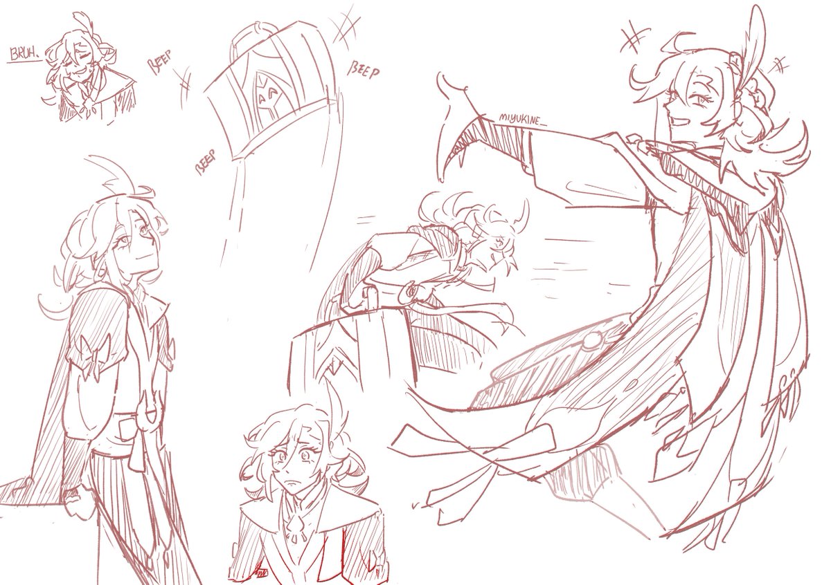 Some old Kaveh doodles. He's very curved lines it's so fun lol

#Kaveh