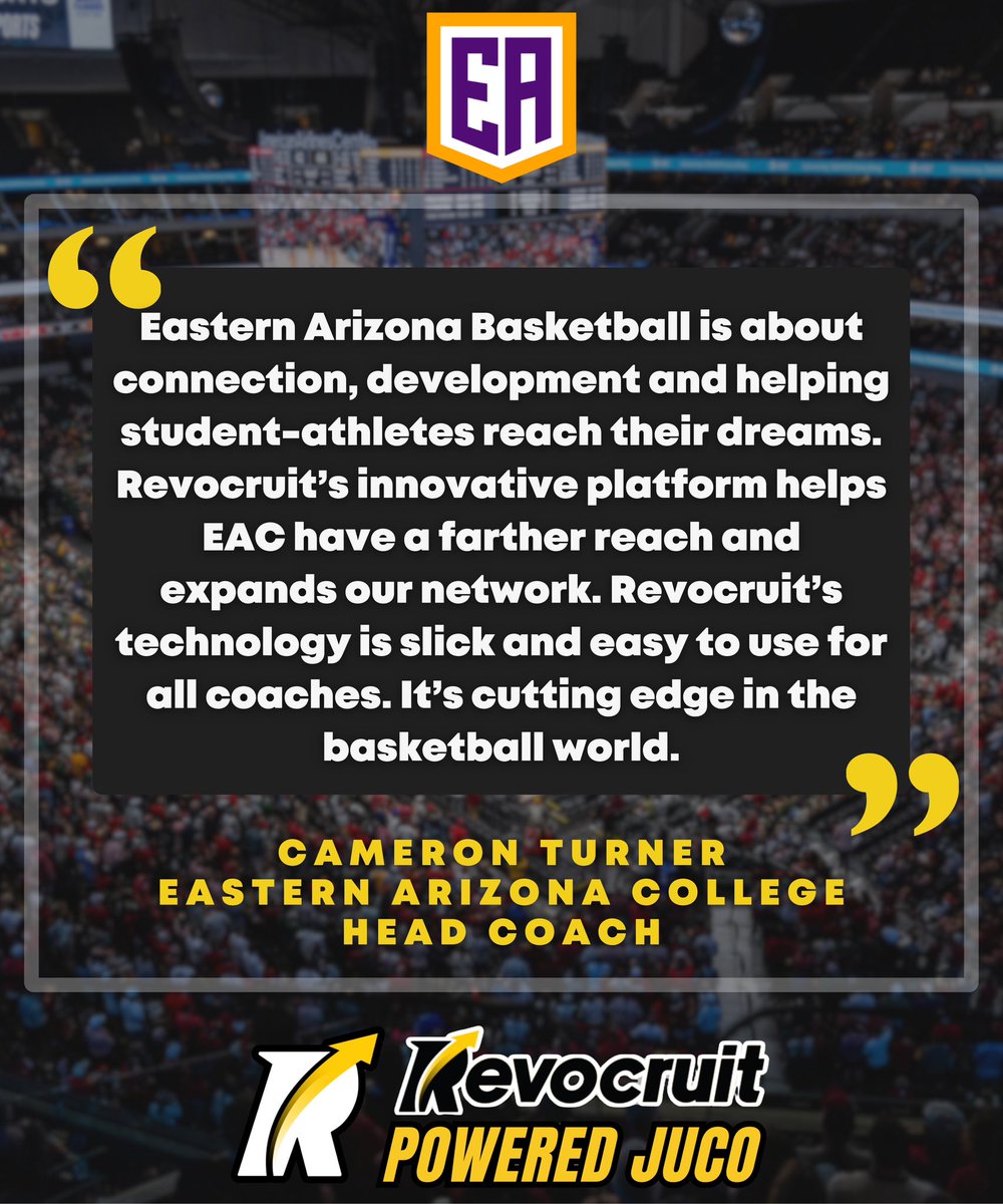 JC4PT's tweet image. 🚨 Revocruit Powered JUCO Alert
We’re excited to announce that Eastern Arizona College Men’s Basketball has been Elevated to a Revocruit Powered JUCO — joining an elite group of programs redefining exposure, connectivity, and recruiting at the junior college level.
🗣️ “Eastern…