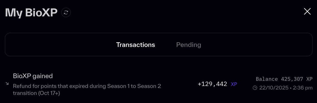 Ayvaras (@0xaybars) on Twitter photo . <a href="/BioProtocol/">Bio Protocol</a>  refunded the points that expired BioXP points.
Thanks to the team for listening to the community.
Now it’s time for the upcoming DeSci launches. . <a href="/BioProtocol/">Bio Protocol</a>  refunded the points that expired BioXP points.
Thanks to the team for listening to the community.
Now it’s time for the upcoming DeSci launches.