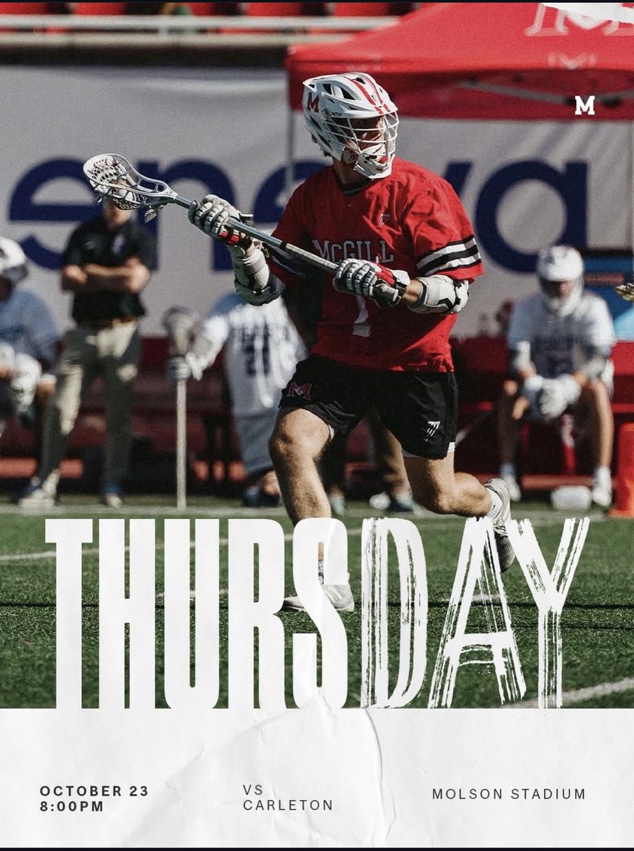 Regular season finale tomorrow!

🆚 <a href="/CarletonLax/">CU Ravens Lacrosse</a> 
📍 Percival-Molson Stadium, Montréal
📆 Thurs., Oct. 23
⏰ 8:00 PM
📊 cufla.ca
🎟️ mcgillathletics.tuxedobillet.com/main/redbirds-…