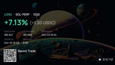 cryptosop's tweet image. Just hit +7.13% on $SOL using 100x leverage on @Baumztrade — all in under 5 seconds.
No lag. No hesitation. Just raw execution.
This engine is built different ⚡
👉 app.baumz.com