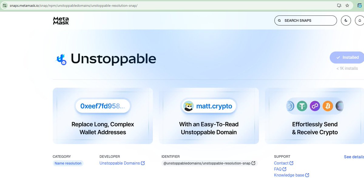 FinestNamess's tweet photo. @unstoppableweb @unstoppableweb 
@MetaMask https://t.co/NctkIY0D9u