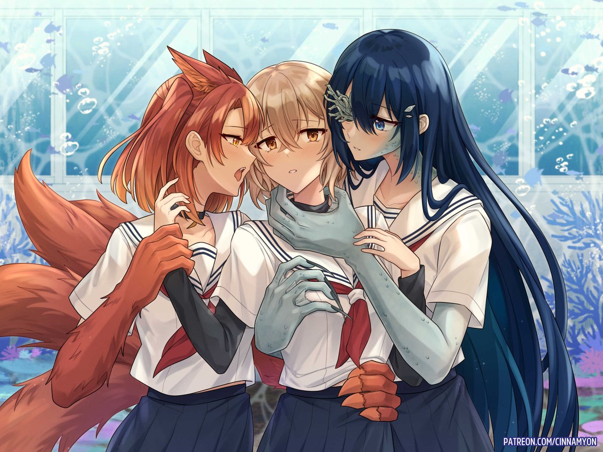 CinnamyonGlaze's tweet image. Miko x Hinako x Shiori 🦊🫧🐟
#watatabe #わたたべ