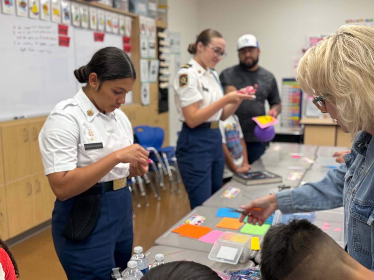 NMMI's tweet photo. A night of discovery and inspiration! Cadets shared their love of science with future innovators at Del Norte Elementary. #WeAreNMMI #STEMEducation #LeadershipInAction #CommunityOutreach https://t.co/2l4Mraf1QS