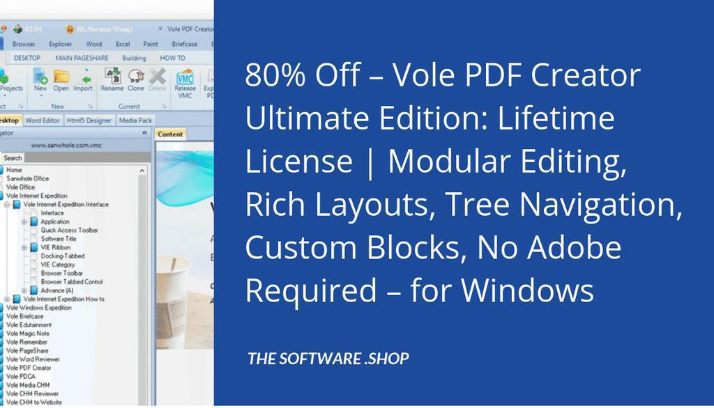 TodaysSoftware's tweet image. But what truly sets Vole apart is its modular reference technology, which allows you to define reusable content blocks and update them globally across your document with a single edit.

Read more 👉 lttr.ai/AkHfj

#PDFEditor #PDFSoftware #PDFCreator