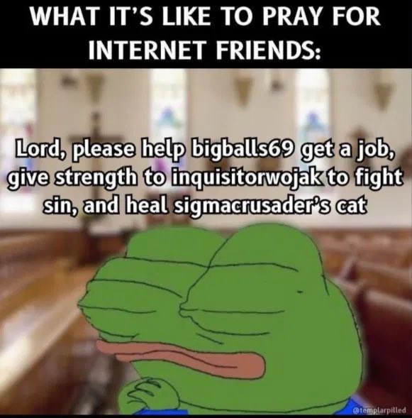 How may I pray for you today frens?