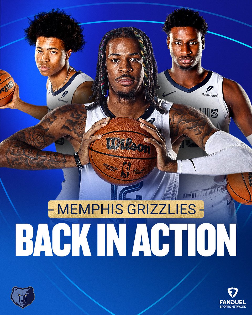 GRIZZ NATION, WE ARE SO BACK‼️

A new season of @memgrizz basketball tips off tonight on FanDuel Sports Network! 🏀 