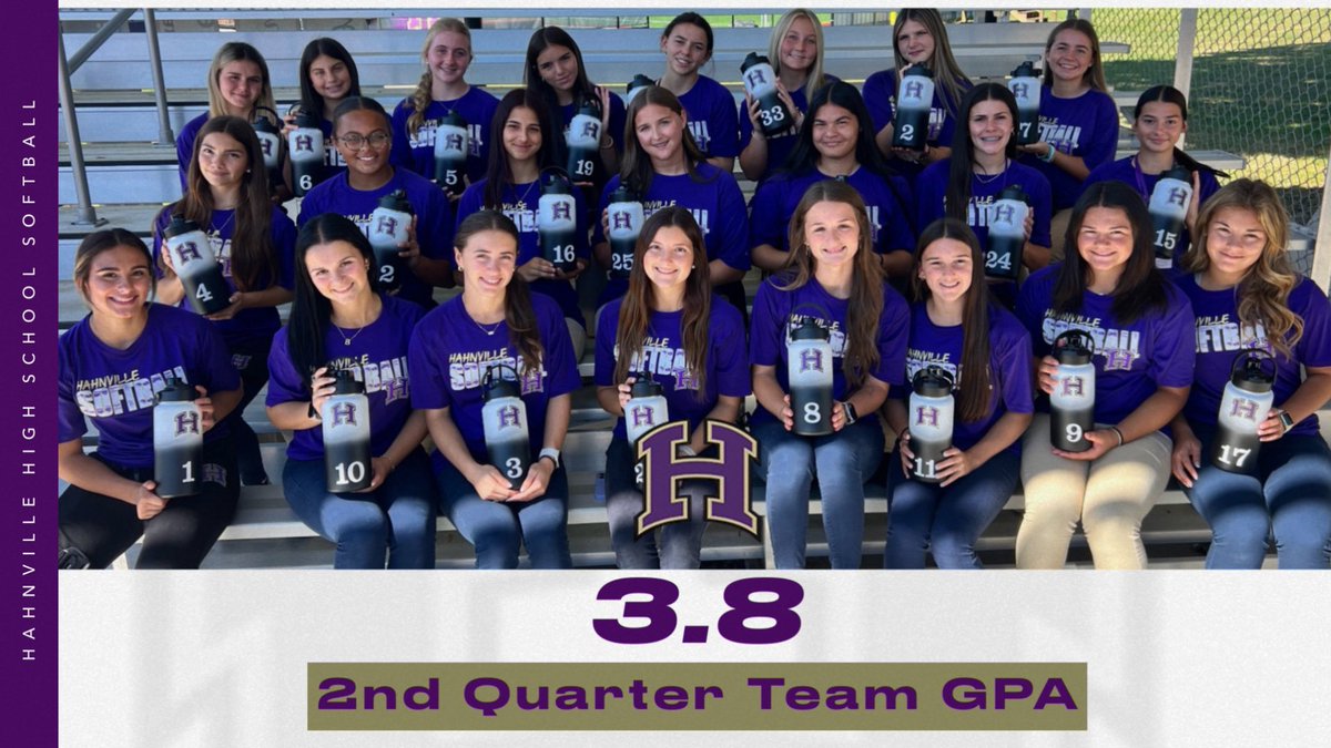 We are proud to share that our team GPA for the 2nd quarter is a 3.8. These girls work so hard on and off the field and it shows! Keep working, ladies! 💜💛