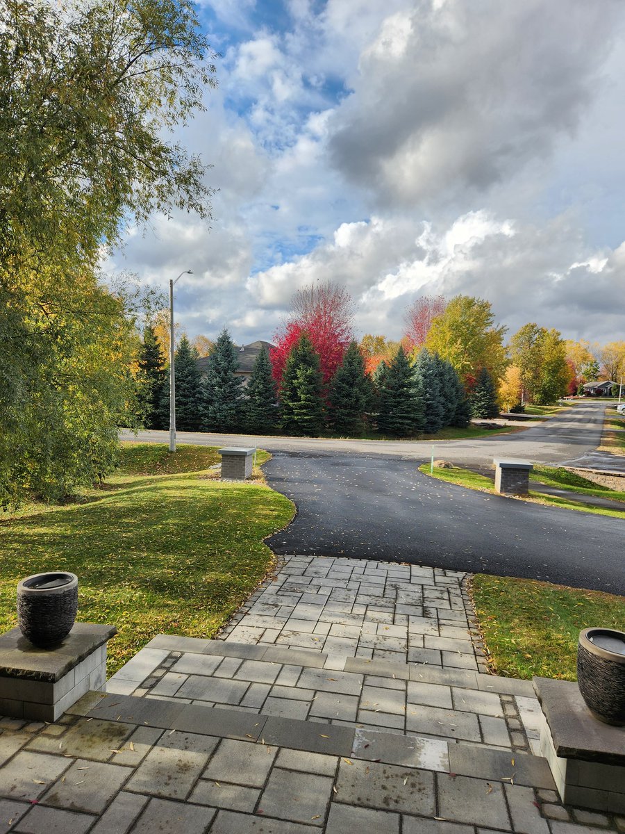 Вид с фронтярда у нас конечно бесконечно красивый.