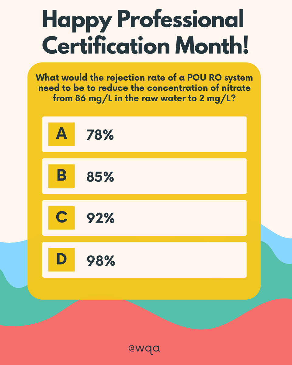 wqaorg's tweet image. Happy Professional Certification Month! In October, we celebrate all our certified professionals in the industry! 📚 🎖️ 
#CertifiedProfessionals #WaterQuiz #WQACertification #WaterQuality #ProfessionalDevelopment