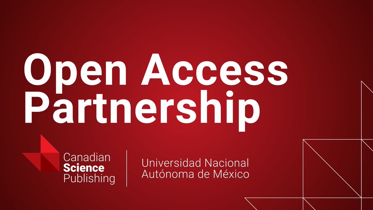 cdnsciencepub's tweet image. Publish with us! @UNAM_MX researchers can publish #OpenAccess in our journals without paying Article Processing Charges. This partnership also provides full read access to our journal portfolio.
Learn more ▶️ cdnsciencepub.com/do/10.1139/new…
#AcademicPublishing