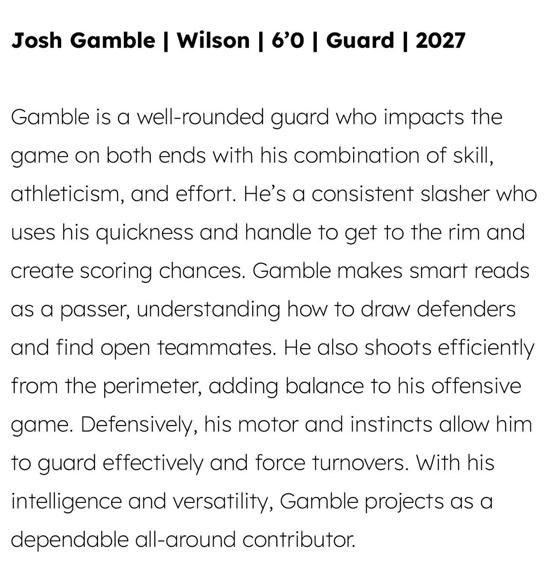 Josh gamble (@imjoshgamble) on Twitter photo Thanks for the write up <a href="/NxtProHoops/">NXTPRO Hoops</a> Thanks for the write up <a href="/NxtProHoops/">NXTPRO Hoops</a>