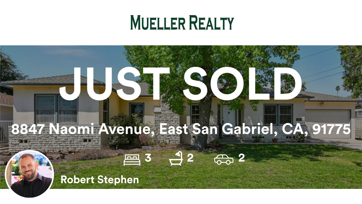 bobsbigday's tweet photo. 🛌 3 🛀 2 🚘 2
📍 8847 Naomi Avenue, East San Gabriel, CA, 91775

My latest sale on RateMyAgent.

https://t.co/7957SVg2jN

...
#ratemyagent #realestate #Mueller_Realty https://t.co/CETMSjKPjX