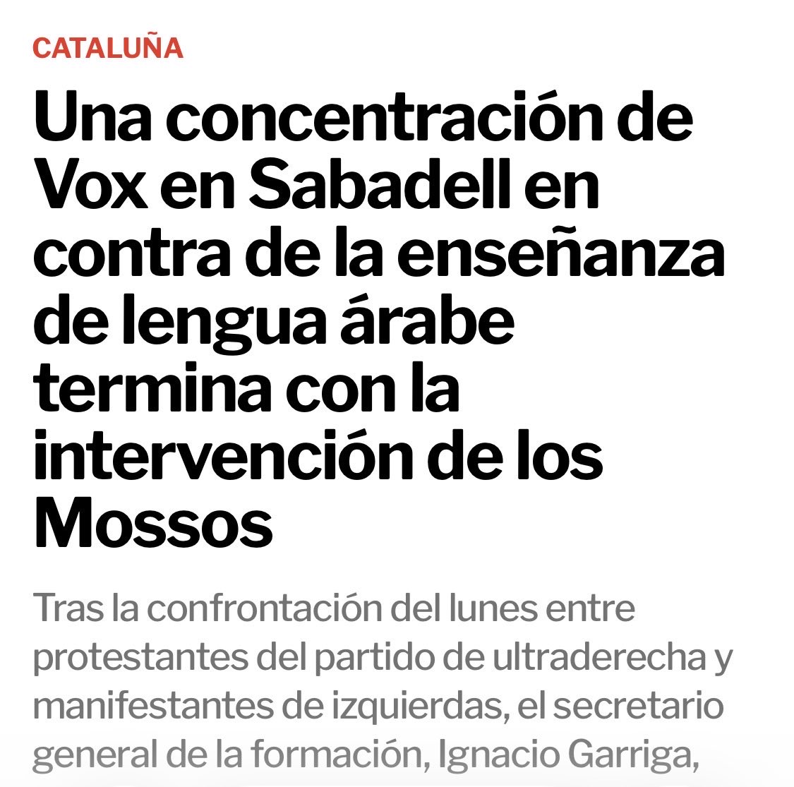 Els ultres de VOX busquen un nou Torrepacheco a Sabadell. Esperem que no ho aconsegueixin. Hem de ser intolerants amb la seva irresponsabilitat i el seu feixisme

Habitatge, transport, educació i sanitat públiques per blindar les nostres vides front a la divisió de classe q volen